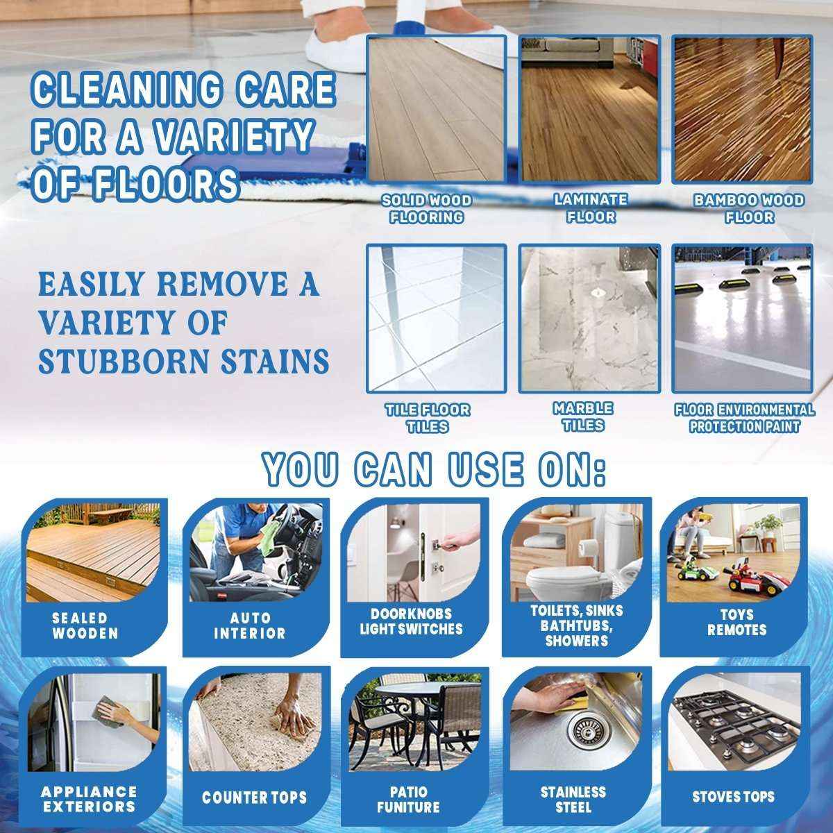 Floor Cleaner Plus Disinfectant - Powerful Floor Cleaner Disinfectant for a Sparkling Clean Home