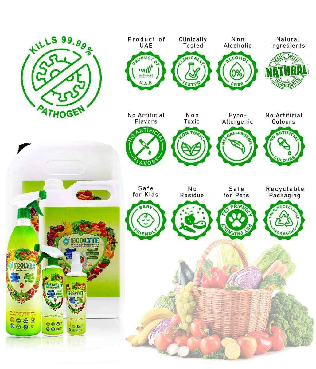 Fruits & Vegetables Disinfectant for Safe, Clean Produce and Enhanced Freshness