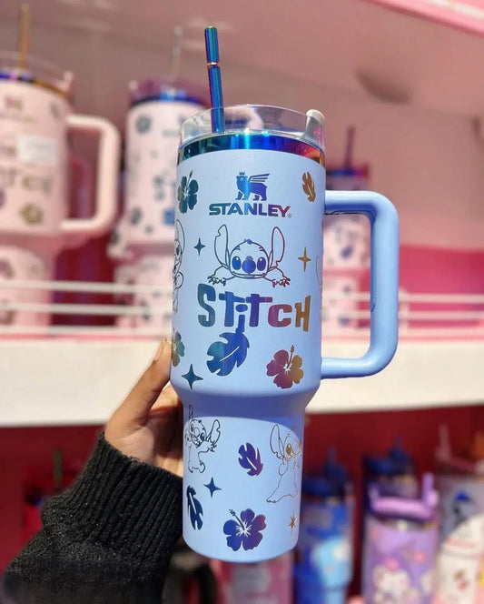 Stitch Stanley Cup Portable Car Mug Travel Coffee Cup-40Oz