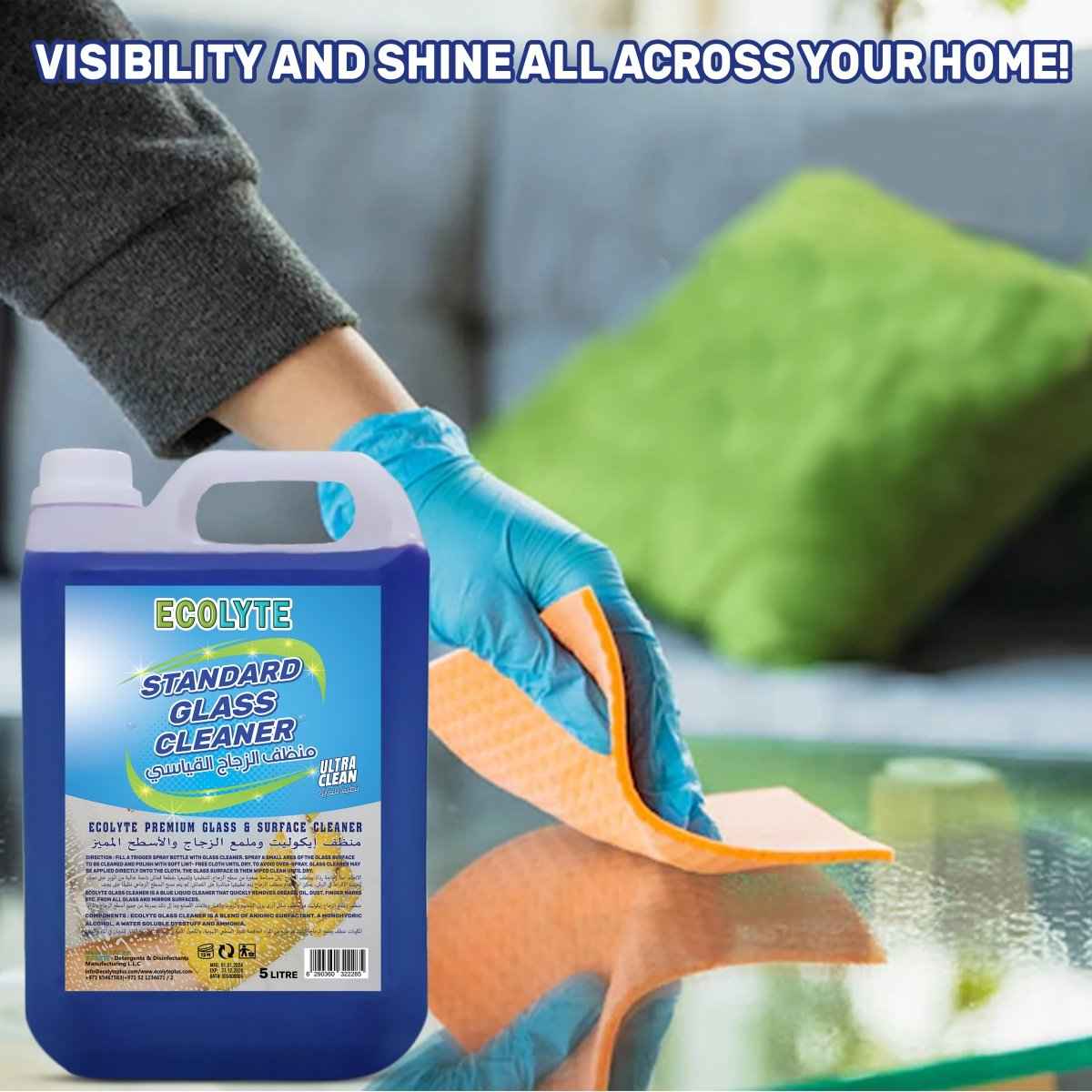 Standard Glass Cleaner - 5 Liter for a Sparkling Clear Finish