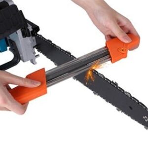 Chainsaw Sharpening File Kit, Metal Chain Sharpener Tool with 13/64" Round Files and Flat File, Fits 3/8" & .404" Chains