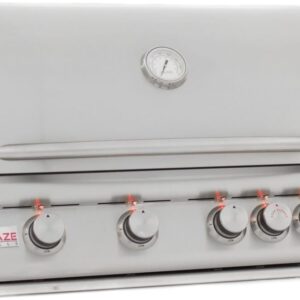 Blaze 32 Inch 4-Burner LTE Gas Grill with Rear Burner and Built-in Lighting System
