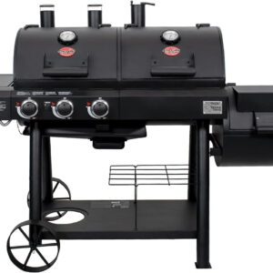 Char-Griller Texas Trio 3-Burner Dual Fuel Grill with Smoker