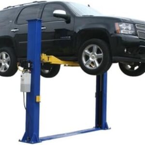 ATLAS Automotive Equipment 9KBPX 2-Post Lift/Hoist, Baseplate Style, 9’6″ Minimum Ceiling Height, 9,000lb Capacity, Symmetric Arms, Dual Hydraulic Chain Drive Cylinders, for Low Ceiling Home Use