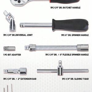 Part-driven Socket Claw Ratchet Wrench Tool Set, With Drill Socket Set Metric